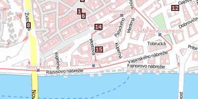 Stadtplan Slowakische Philharmonie Bratislava