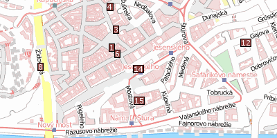 Slowakisches Nationaltheater Stadtplan