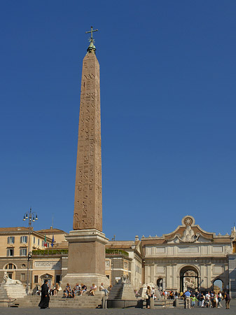 Obelisk mit dem Porta del Popolo