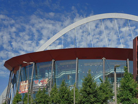 Foto Kölnarena hinter Bäumen - Köln